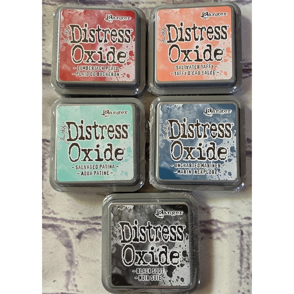 NEW Tim Holtz Distress Oxide Ink Pads Bundle Lot of 5 - Ranger Full Size